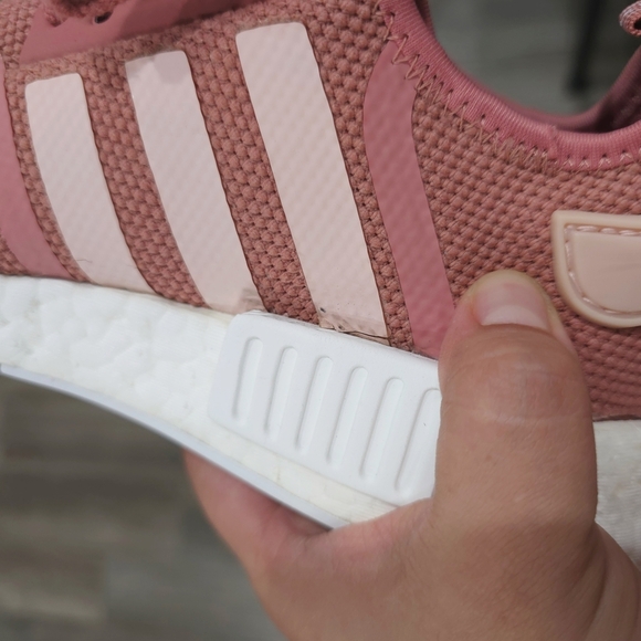 ADIDAS NMD R1 Salmon Raw Pink Sneakers, Lightly Used, Size 6.5 Ladies - Picture 2 of 16